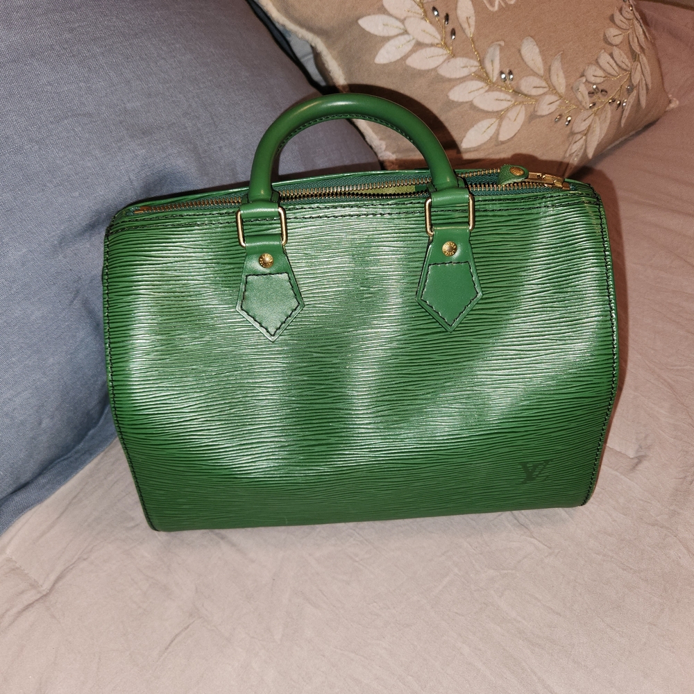 Louis Vuitton Green Satchel Bag
